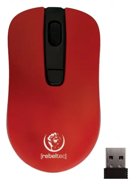 Mysz bezprzewodowa Rebeltec STAR Red optyczna 800-1600DPI 4 przyciski czerwona