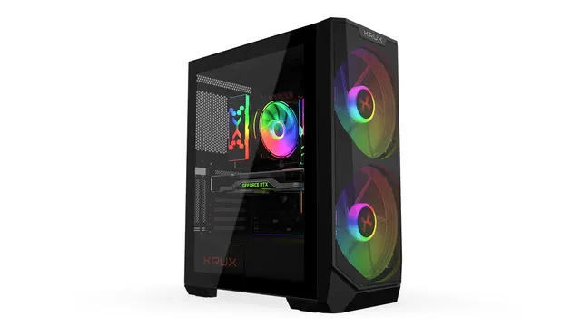 Obudowa KRUX Vortex ATX, z oknem, bez zasilacza, czarna
