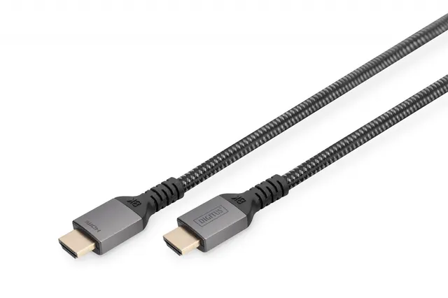 Kabel HDMI 2.1 DIGITUS PREMIUM połączeniowy Ultra HighSpeed 8K60Hz UHD Typ HDMI A/A M/M czarny 1m