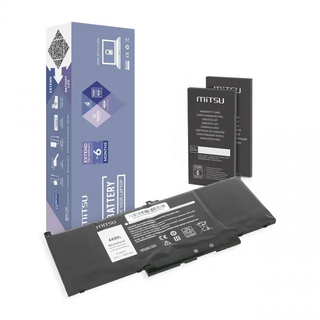 Bateria Mitsu do notebooka Dell Latitude 7390, 7490 (7.4V-7.6V) (5800 mAh) (BC/DE-E7390S)