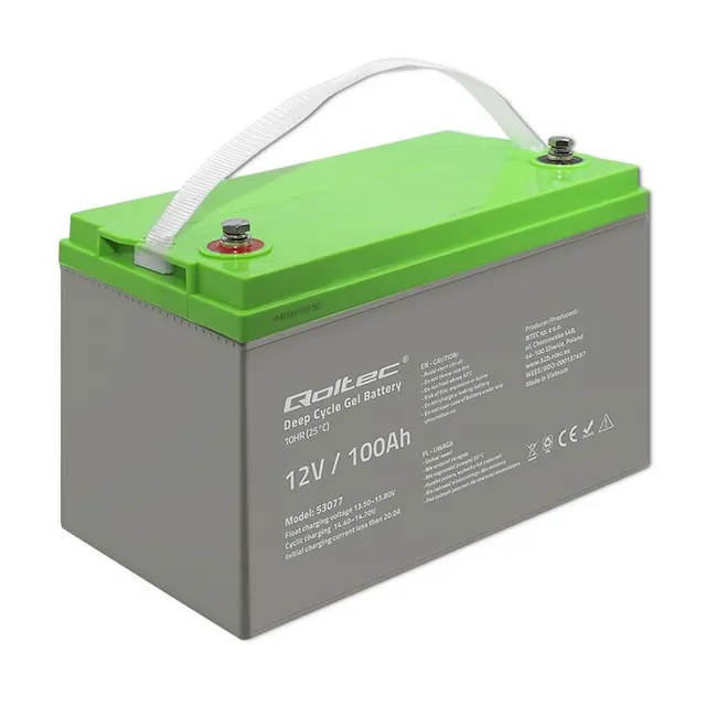 Akumulator żelowy Qoltec Deep Cycle, 12V, 100Ah, 30,5k