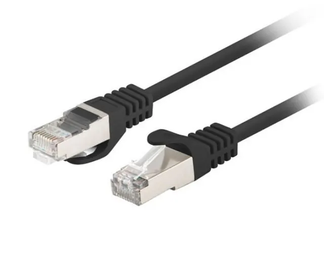 Patchcord Lanberg FTP kat.6 0,5m czarny 10-pack