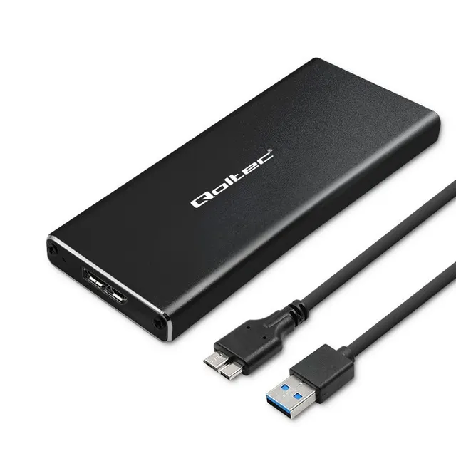 Obudowa/kieszeń Qoltec do dysków SSD M.2 SATA, NGFF, USB 3.0