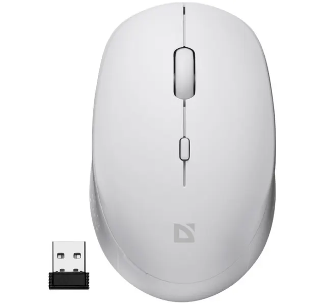 Mysz bezprzewodowa Defender AURIS MB-027 optyczna bezklikowa silent 1600dpi biała