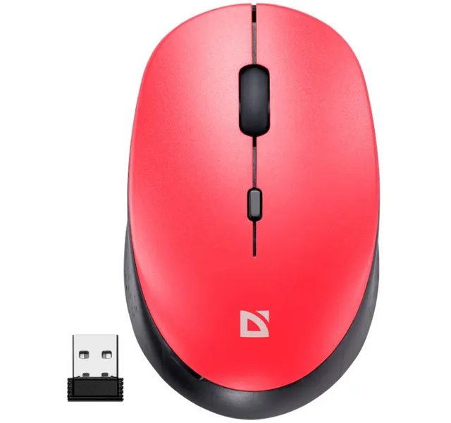 Mysz bezprzewodowa Defender AURIS MB-027 optyczna bezklikowa silent 1600dpi czerwona