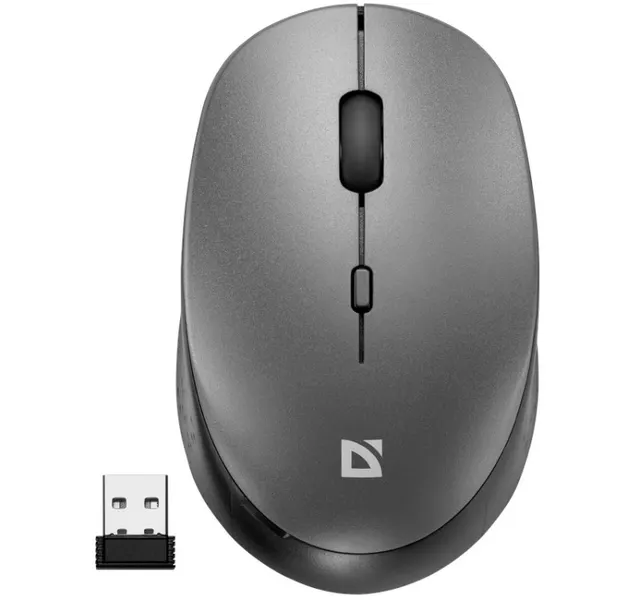 Mysz bezprzewodowa Defender AURIS MB-027 optyczna bezklikowa silent 1600dpi szara