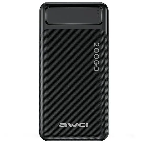 Powerbank Awei P6K 20000mAh 2xUSB 1xUSB-C 1xmicroUSB czarny