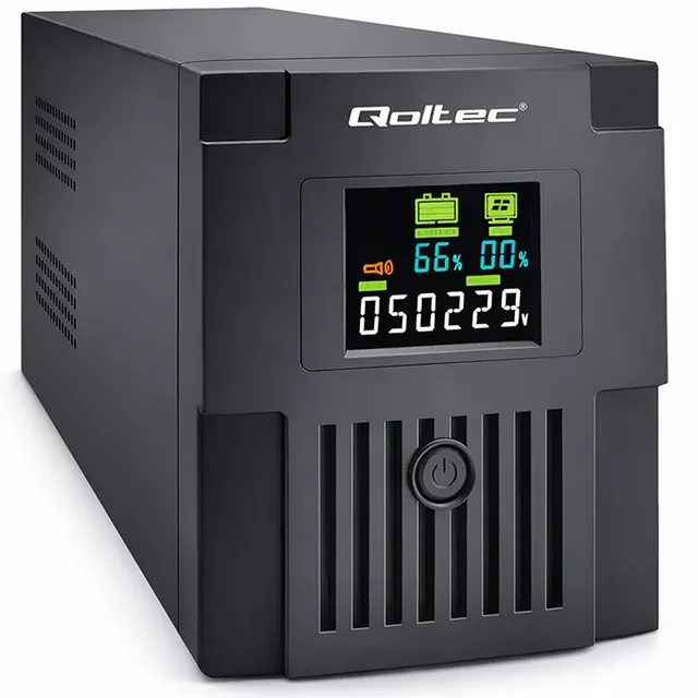Zasilacz awaryjny UPS Qoltec Monolith, 2000VA, 1200W, LCD, USB