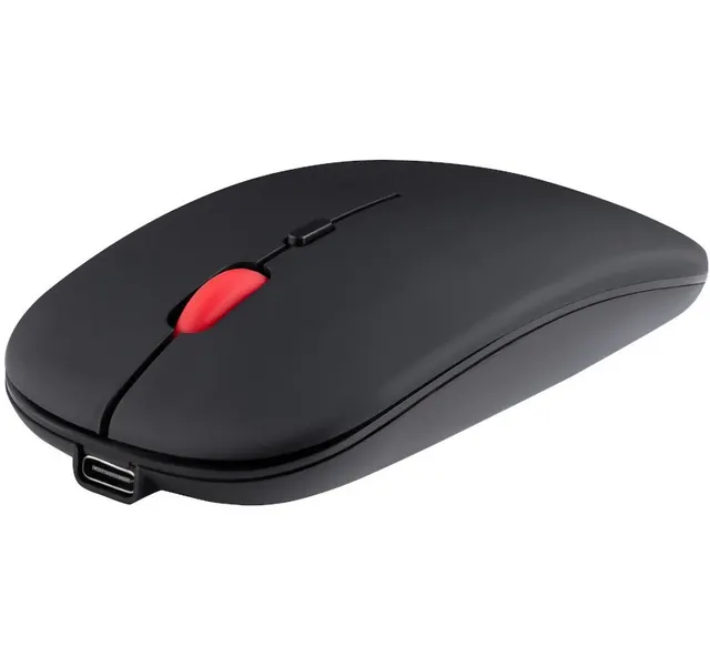 Mysz bezprzewodowa Defender VITRUAL MB-635 optyczna 1600dpi 2.4 GHz + Bluetooth czarna AKUMULATOR bezklikowa silent