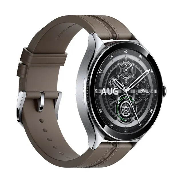 Smartwatch Xiaomi Watch 2 Pro Silver Case with Brown Leather Strap (47008)