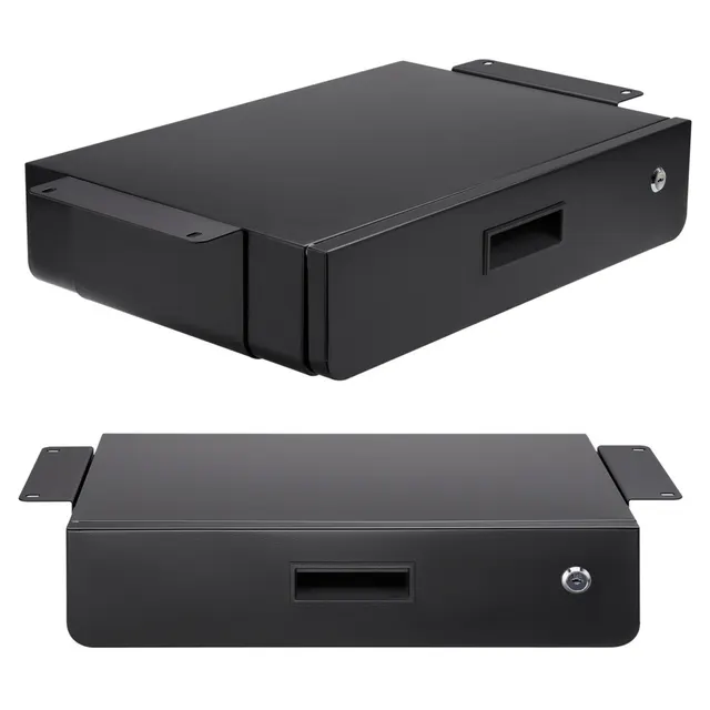 Szuflada ergonomiczna podbiurkowa na kluczyk Maclean MC-461 organizer czarna max 5kg