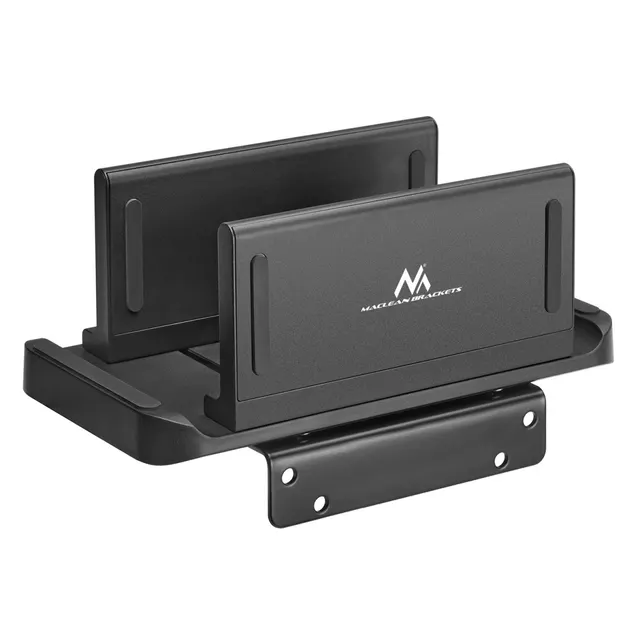 Uchwyt do terminala Thin-Client / mini PC Maclean MC-454 czarny pasuje do uchwytów VESA wolnostojący