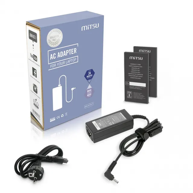 Zasilacz sieciowy Mitsu 19v 1.75a (4.0x1.35) 33W do notebooka Asus