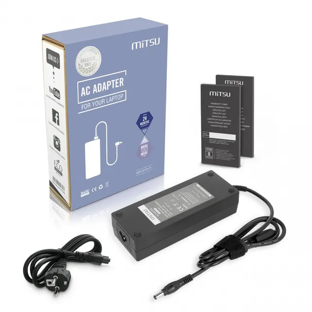 Zasilacz sieciowy Mitsu 19v 6.3a (5.5x2.5) 120W do notebooka Asus, Toshiba, MSI