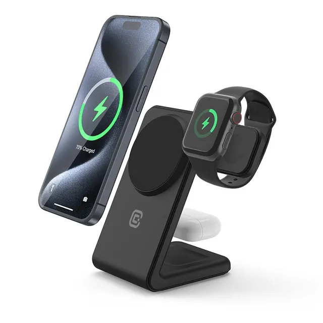 Ładowarka bezprzewodowa MagSpot Stand 3w1 z MagSafe do iPhone, Apple Watch i AirPods (CRG-MSPS-BLK)