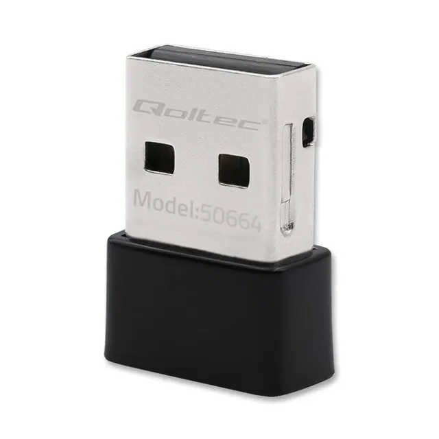Adapter Qoltec Wi-Fi USB ultraszybki, bezprzewodowy mini, standard AC, 650Mbps