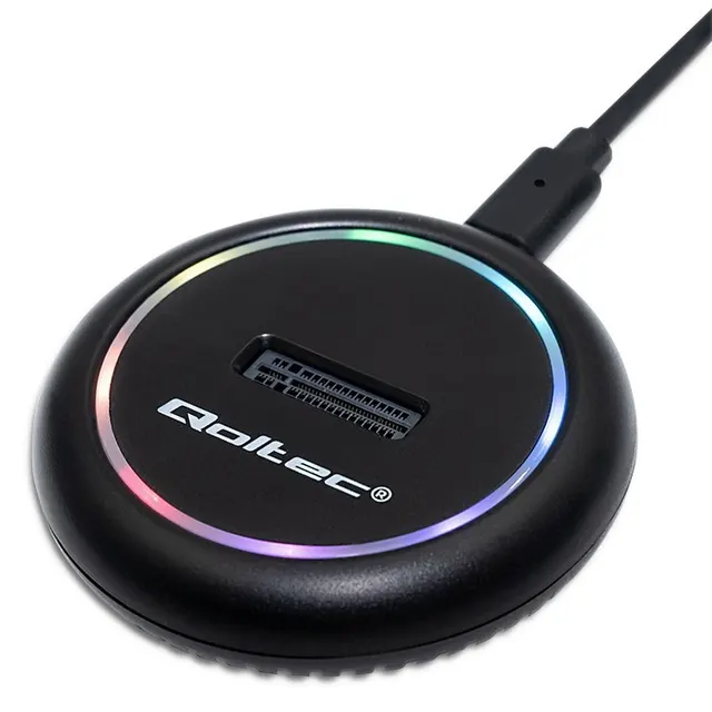 Stacja dokująca Qoltec dysków SSD M.2, NVMe, SATA, USB-C, 2TB