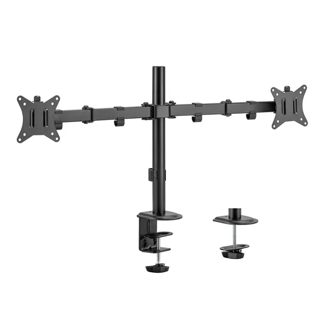 Uchwyt biurkowy na 2 monitory Maclean MC-754N VESA 75x75 oraz 100x100, 17-32", 2x 9kg