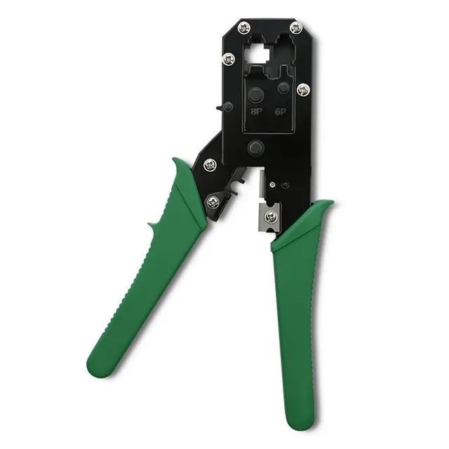 Zaciskarka Qoltec modułowa do cięcia i zaciskania kabli Ethernet 8P 6P 4P