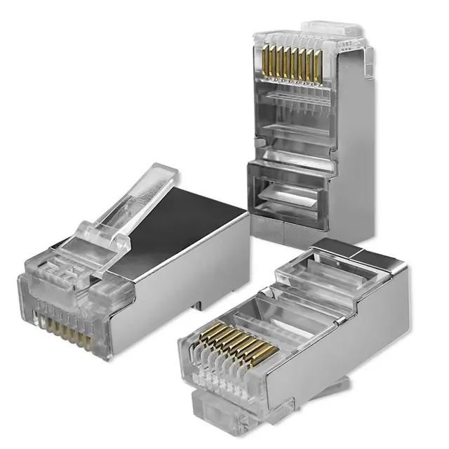 Wtyk QOLTEC przelotowy złącze RJ45, CAT5e, FTP, Pass Through, Pozłacane styki, 100 sztuk