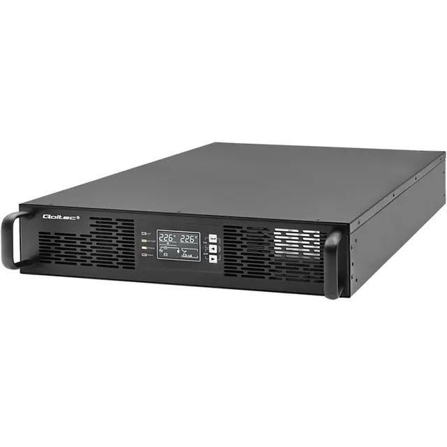 Zasilacz awaryjny UPS Qoltec do RACK, 2kVA, 2000W, Power Factor 1.0, LCD, On-line