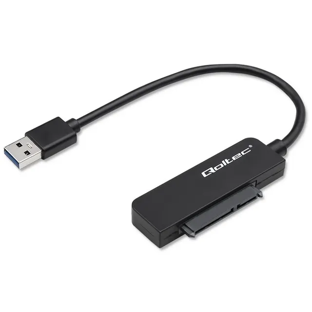 Kabel adapter Qoltec SATA, Przejściówka na dysk SSD HDD 2.5", USB 3.0, Super speed 5Gb/s, 2TB