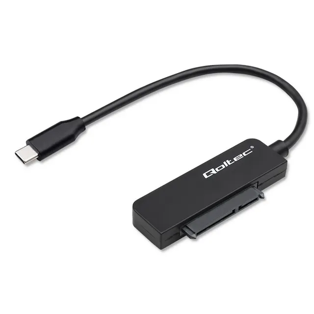 Kabel adapter Qoltec SATA, Przejściówka na dysk SSD HDD 2.5", USB-C, Super speed 5Gb/s, 2TB