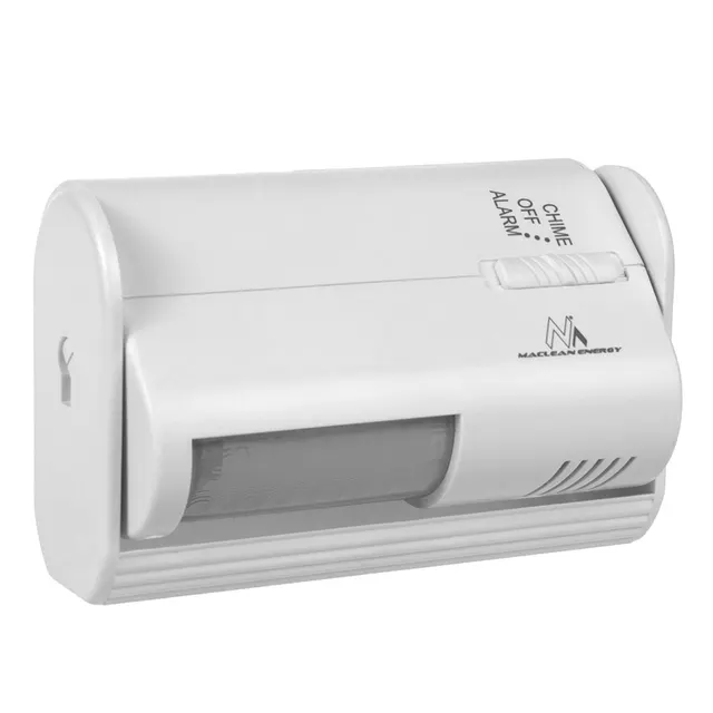 Sygnalizator wejścia bezprzewodowy Maclean MCE311 W, czujnik PIR, zasięg 8m, zasilanie bateria 9V DC, głośność powyżej 70dB