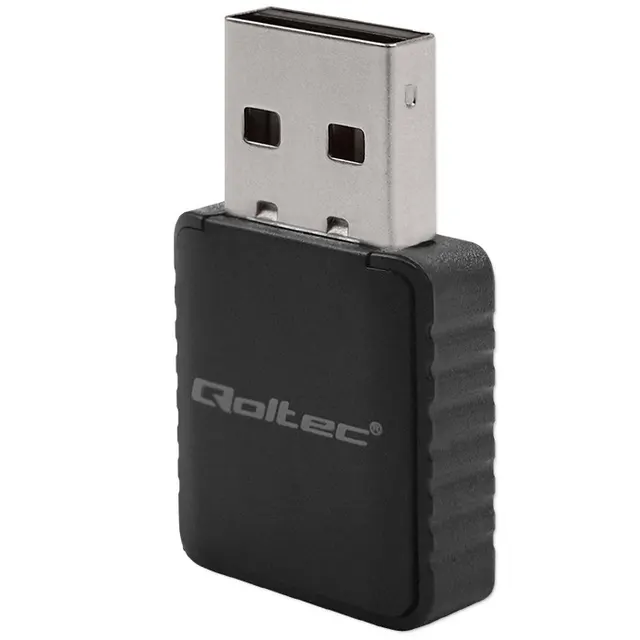 Karta sieciowa Qoltec Bezprzewodowy Ultra szybki DUAL mini WiFi adapter 2 x 2dBi Standard AC, 1300Mbps