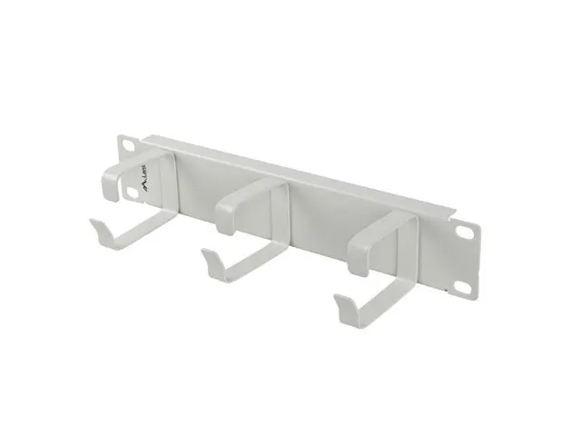 Organizer kabli Lanberg 10" 1U z 3 metalowymi uchwytami typ B Szary