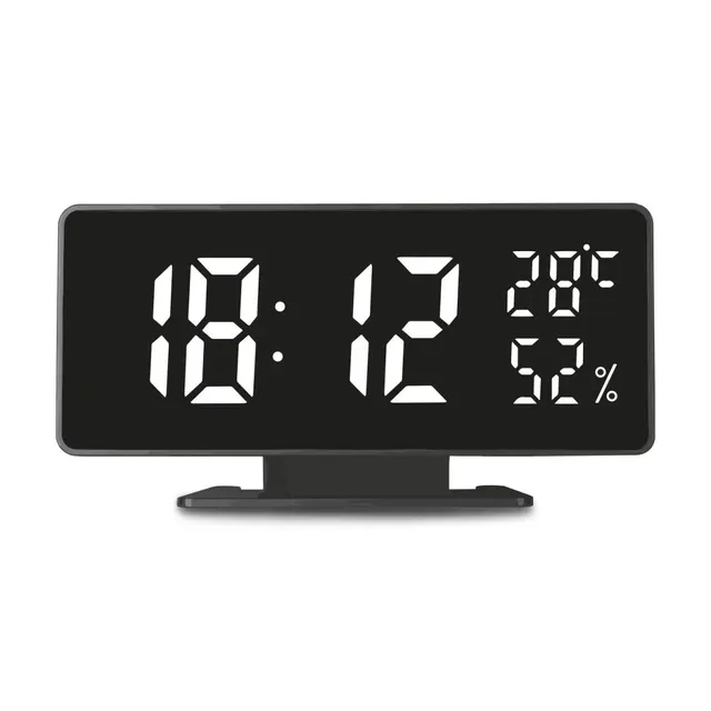 Zegar z alarmem i funkcją termometru GreenBlue GB395, higrometr, czarny