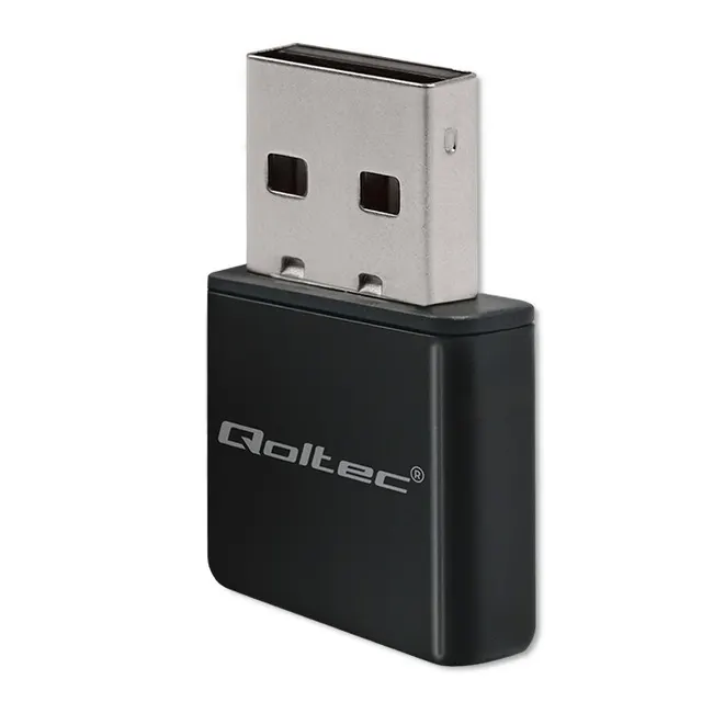 Karta sieciowa Qoltec Bezprzewodowy Ultra szybki mini adapter NANO WiFi, Standard N, USB 2.0, 300Mbps