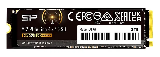 Dysk SSD Silicon Power US75 2TB M.2 PCIe Gen4x4 NVMe 1.4 7000/6500 MB/s
