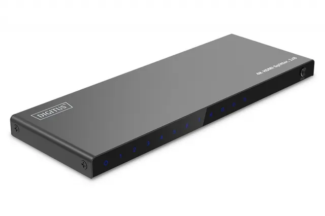 Rozdzielacz/Splitter DIGITUS HDMI 1x8, 4K/60Hz UHD z HDR, 18 Gbps, HDCP 2.2, EDID