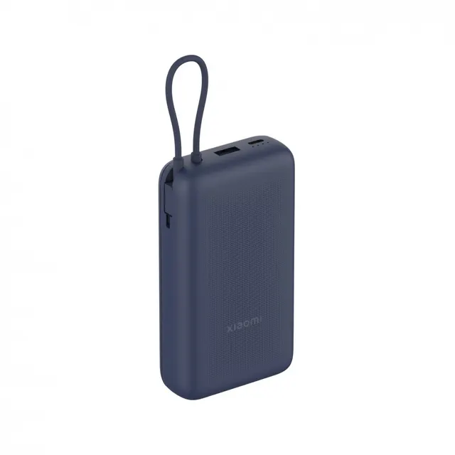 Powerbank Xiaomi 22,5W 20000mAh 2xUSB-C USB-A wbudowany kabel Blue
