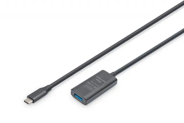 Kabel przedłużający aktywny DIGITUS DA-73110, USB 3.2 Gen1, 5Gbps, USB-C - USB-A, 5m