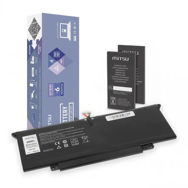 Bateria JHT2H do Dell Latitude 7410 2-in-1 7310 2-in-1 P33S P34S 6400 mAh (49 Wh) 7.7V