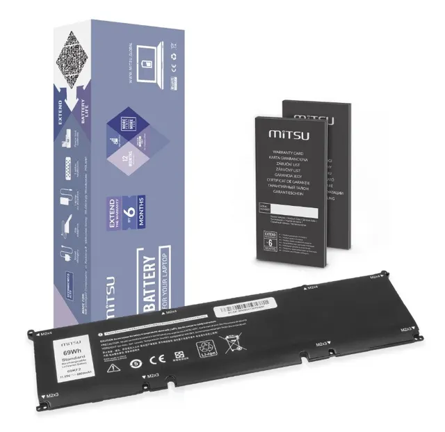 Bateria 69KF2 do Dell Alienware M17 M15 R3 R4 Precision 5550 XPS 9500 9510 6000 mAh (69 Wh) 11.55V