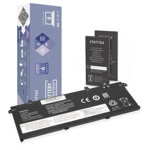 Bateria L18M3P73 do Lenovo ThinkPad T490 T495 P43s P14s 4350 mAh (50 Wh) 11.55V
