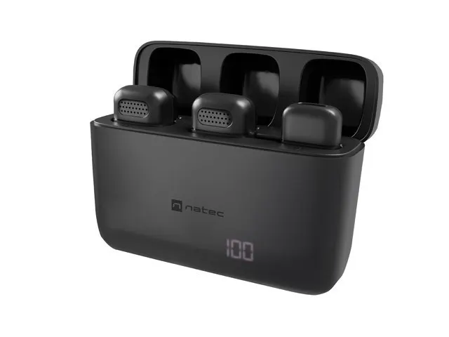 Mikrofon Natec Hopper krawatowy bezprzewodowy USB-C (2 sztuki)