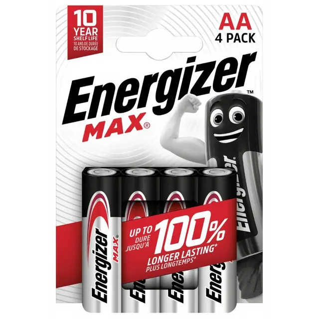 Bateria alkaliczna Energizer MAX AA / LR6 - 4 sztuki (blister) [N]