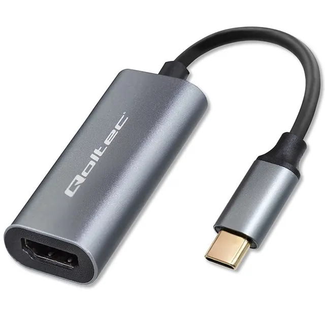 Kabel adapter Qoltec USB-C na HDMI 4K, 60Hz, 32AWG 0,17m