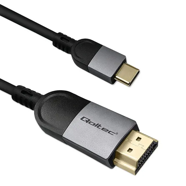 Kabel adapter Qoltec USB-C na HDMI high speed 4K, 60Hz, 32AWG, 2m