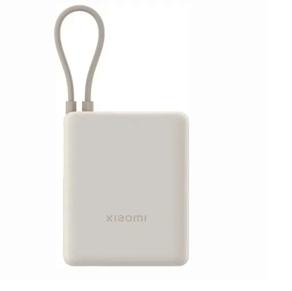 Powerbank Xiaomi 33W 10000mAh USB-A 2xUSB-C wbudowany kabel Tan