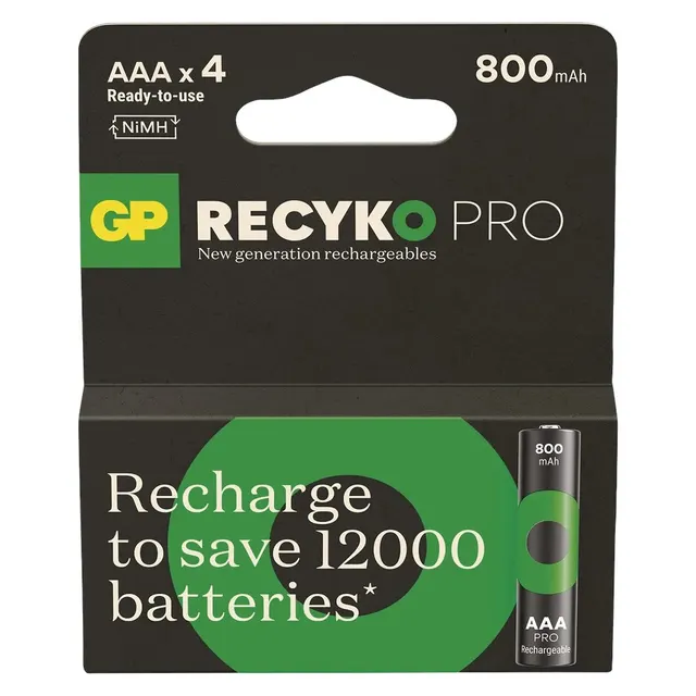 Akumulatorki AAA/R03 GP ReCyko Ni-MH 800mAh - 4 sztuki