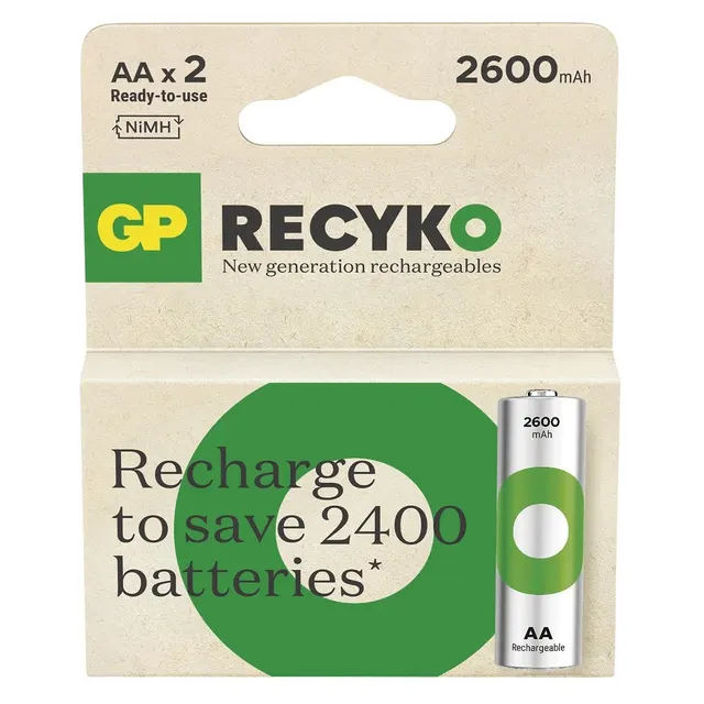 Akumulatorki AA/R6 GP ReCyko Ni-MH 2600mAh - 2 sztuki