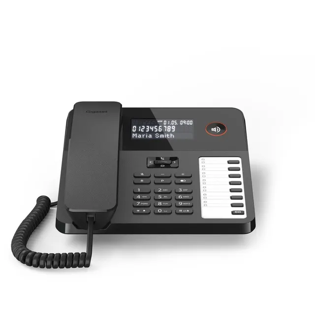 Telefon przewodowy Desk600 Czarny