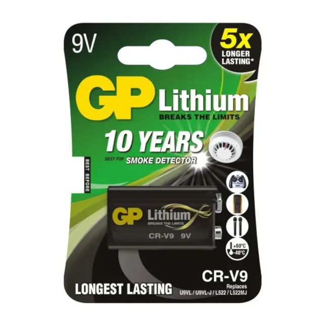 Bateria litowa GP Lithium 9V CR-V9 / L522 / LA522 / 6f22