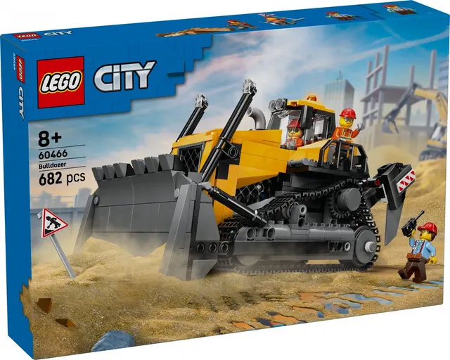 Klocki City 60466 Żółty buldożer z ładowarką
