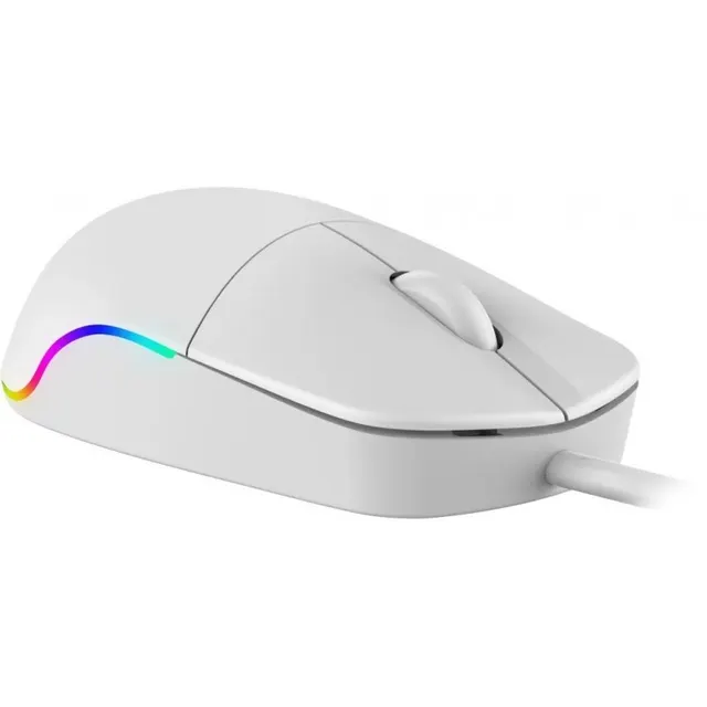 Mysz przewodowa Defender AZORA MB-241 OPTICAL 1200dpi 3P biała kabel 1.8 m